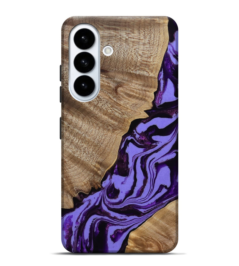 Galaxy S26 Plus Wood Live Edge Phone Case - Almon (Purple, 808709)