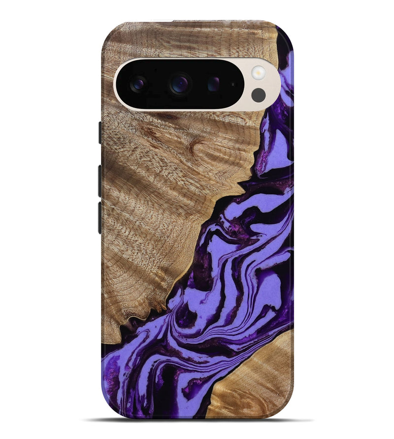 Pixel 10 Pro XL Wood Live Edge Phone Case - Almon (Purple, 808709)