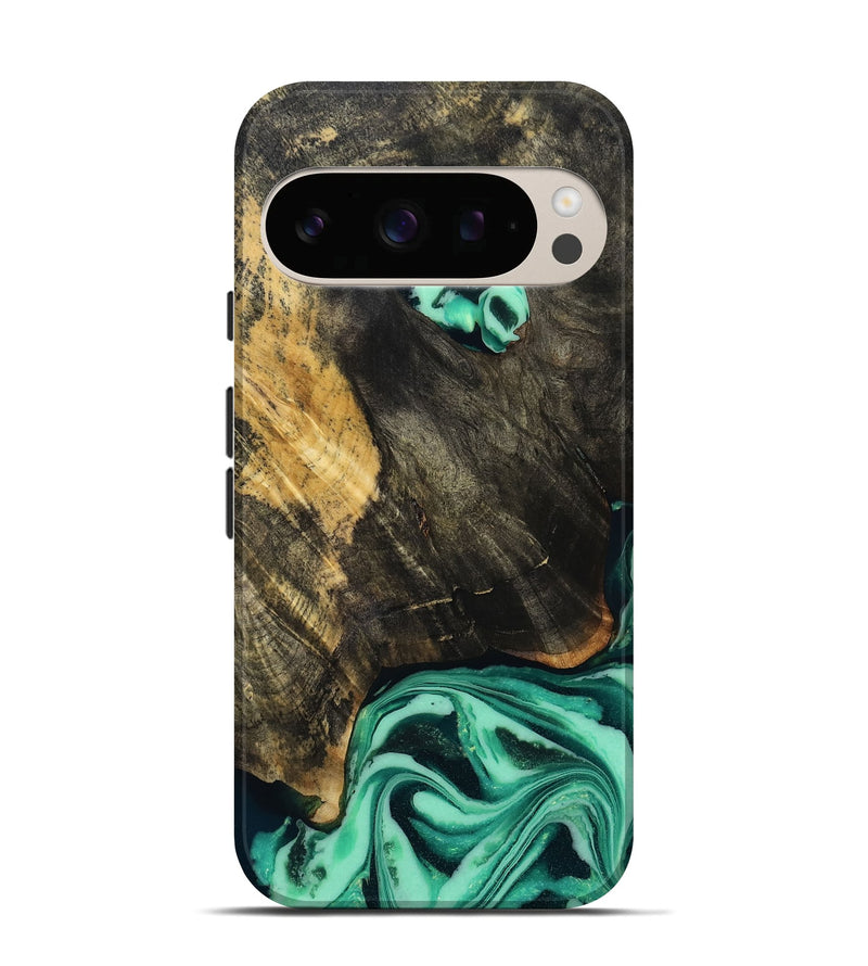 Pixel 10 Wood Live Edge Phone Case - Aleyna (Green, 808710)