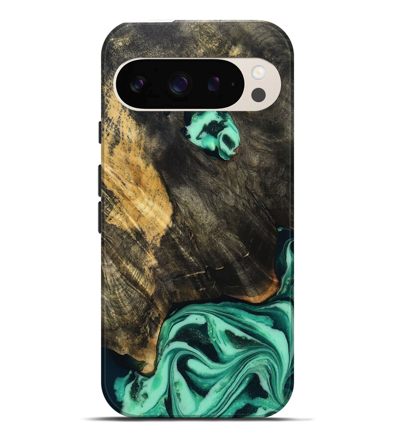 Pixel 10 Pro XL Wood Live Edge Phone Case - Aleyna (Green, 808710)