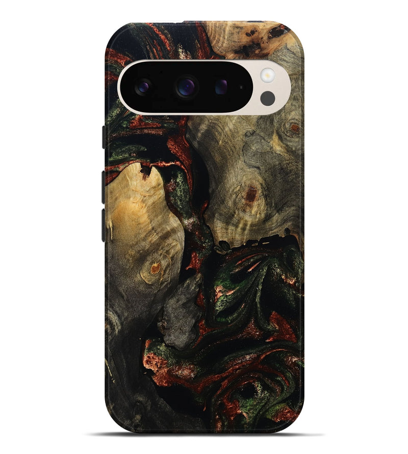 Pixel 9 Pro XL Wood Live Edge Phone Case - Alayah (Red, 808711)