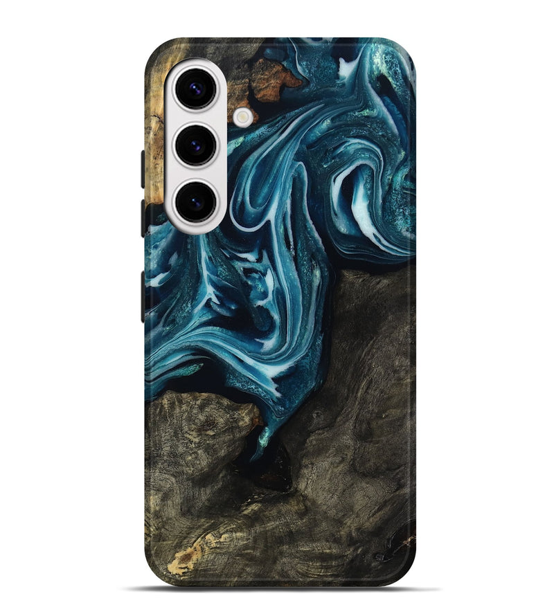 Galaxy S25 Plus Wood Live Edge Phone Case - Elmore (Blue, 808713)