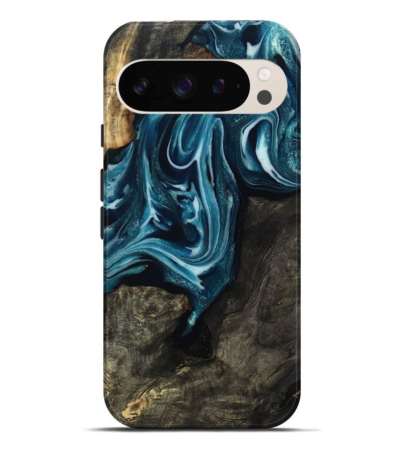 Pixel 10 Pro XL Wood Live Edge Phone Case - Elmore (Blue, 808713)