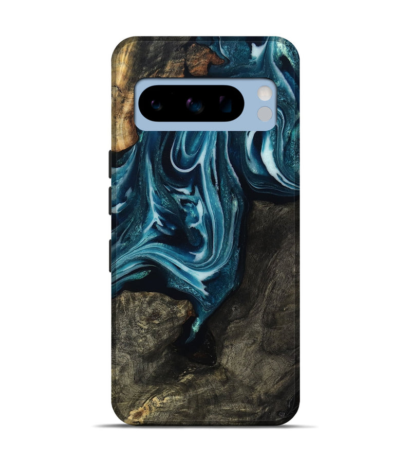 Pixel 8 Pro Wood Live Edge Phone Case - Elmore (Blue, 808713)