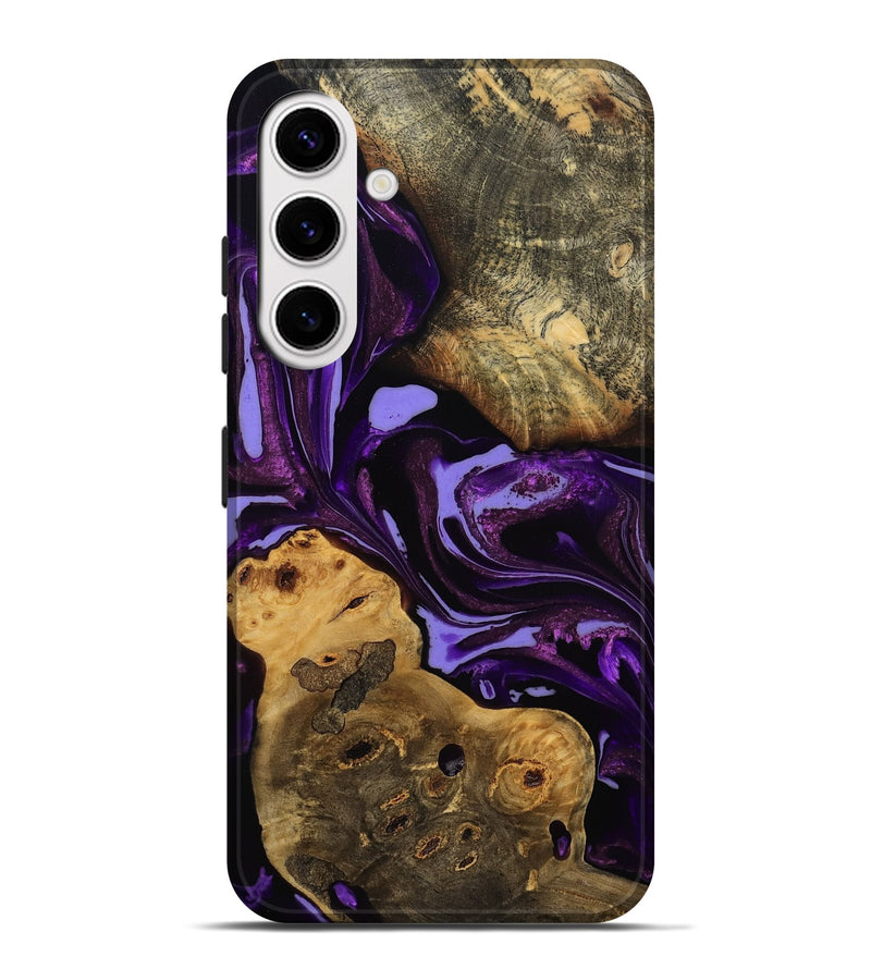 Galaxy S25 Plus Wood Live Edge Phone Case - Ellen (Purple, 808714)