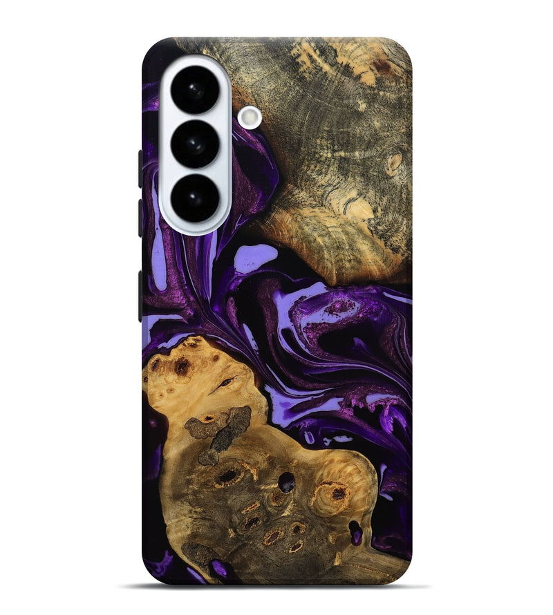Galaxy S26 Plus Wood Live Edge Phone Case - Ellen (Purple, 808714)