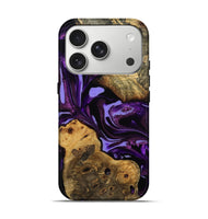 iPhone 17 Pro Wood Live Edge Phone Case - Ellen (Purple, 808714)