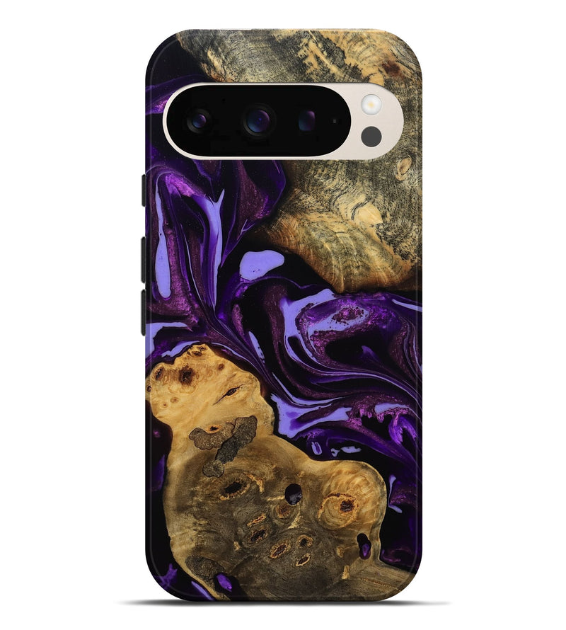 Pixel 10 Pro XL Wood Live Edge Phone Case - Ellen (Purple, 808714)