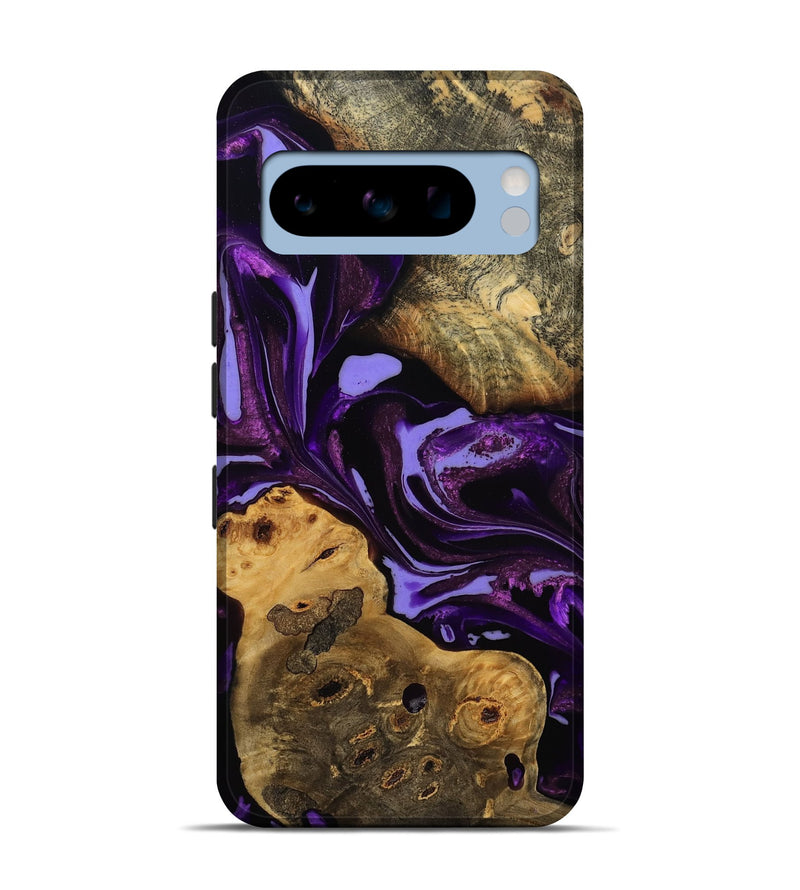 Pixel 8 Pro Wood Live Edge Phone Case - Ellen (Purple, 808714)