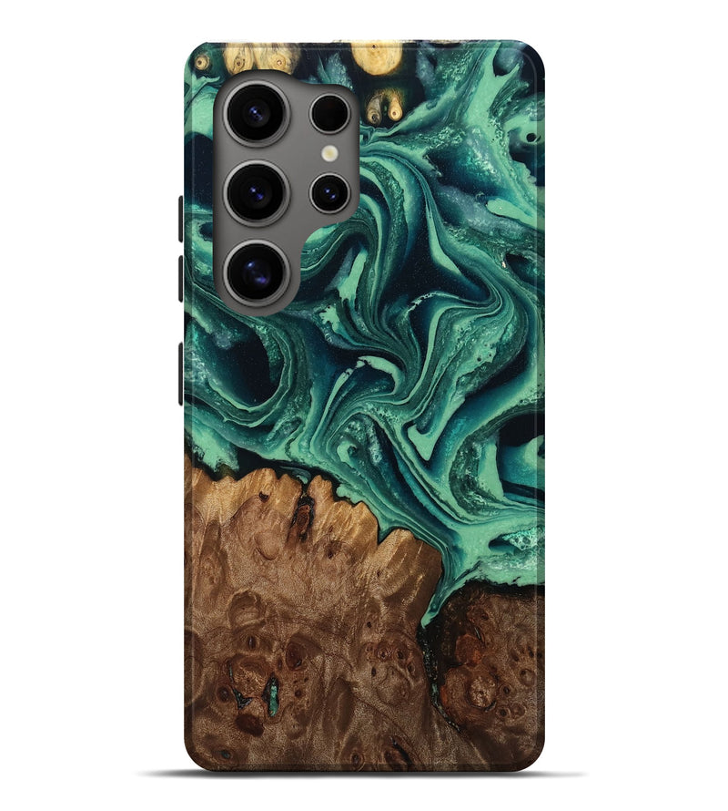 Galaxy S25 Ultra Wood Live Edge Phone Case - Brody (Green, 808717)