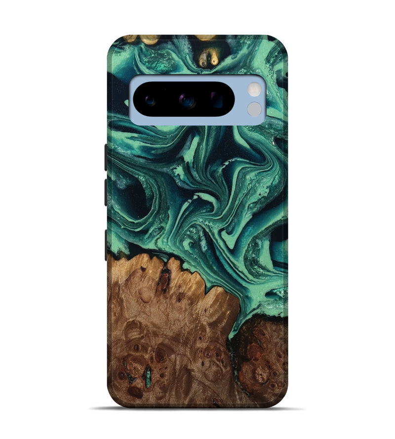 Pixel 8 Pro Wood Live Edge Phone Case - Brody (Green, 808717)
