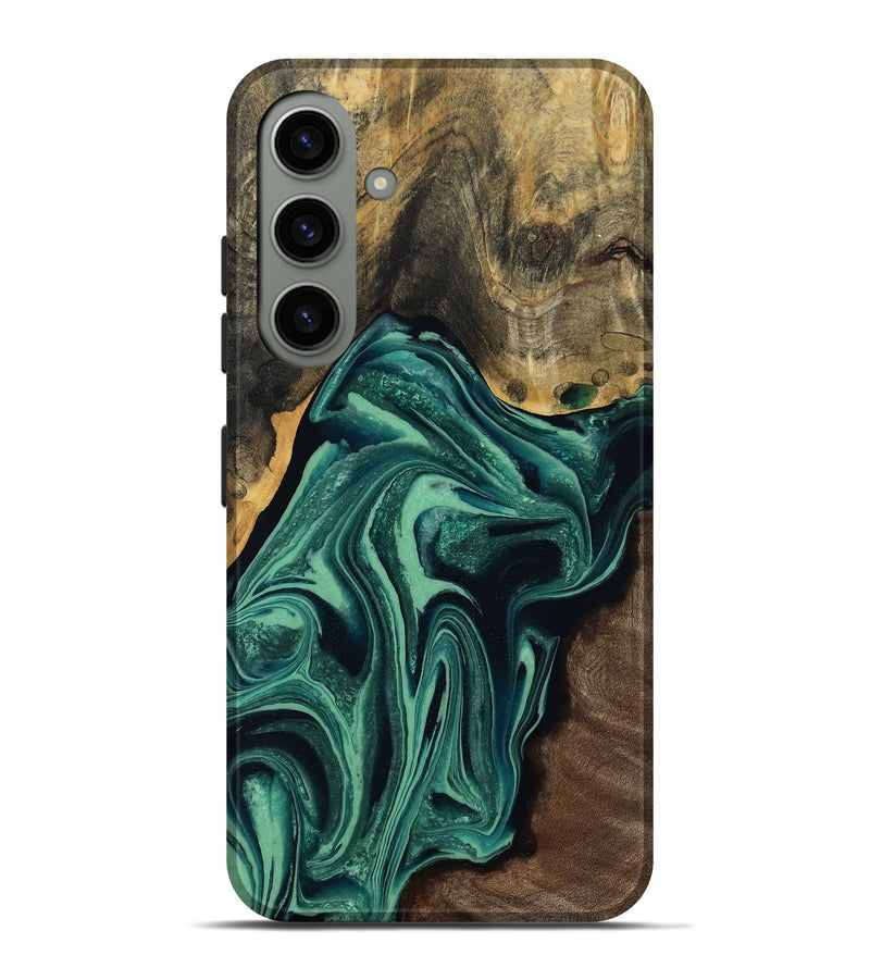 Galaxy S24 Plus Wood Live Edge Phone Case - Jeff (Green, 808719)