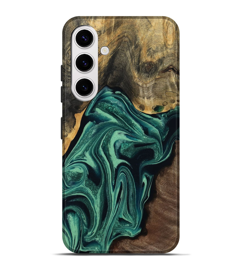 Galaxy S25 Plus Wood Live Edge Phone Case - Jeff (Green, 808719)