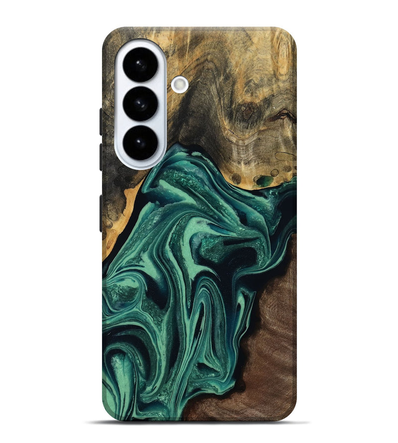 Galaxy S26 Plus Wood Live Edge Phone Case - Jeff (Green, 808719)