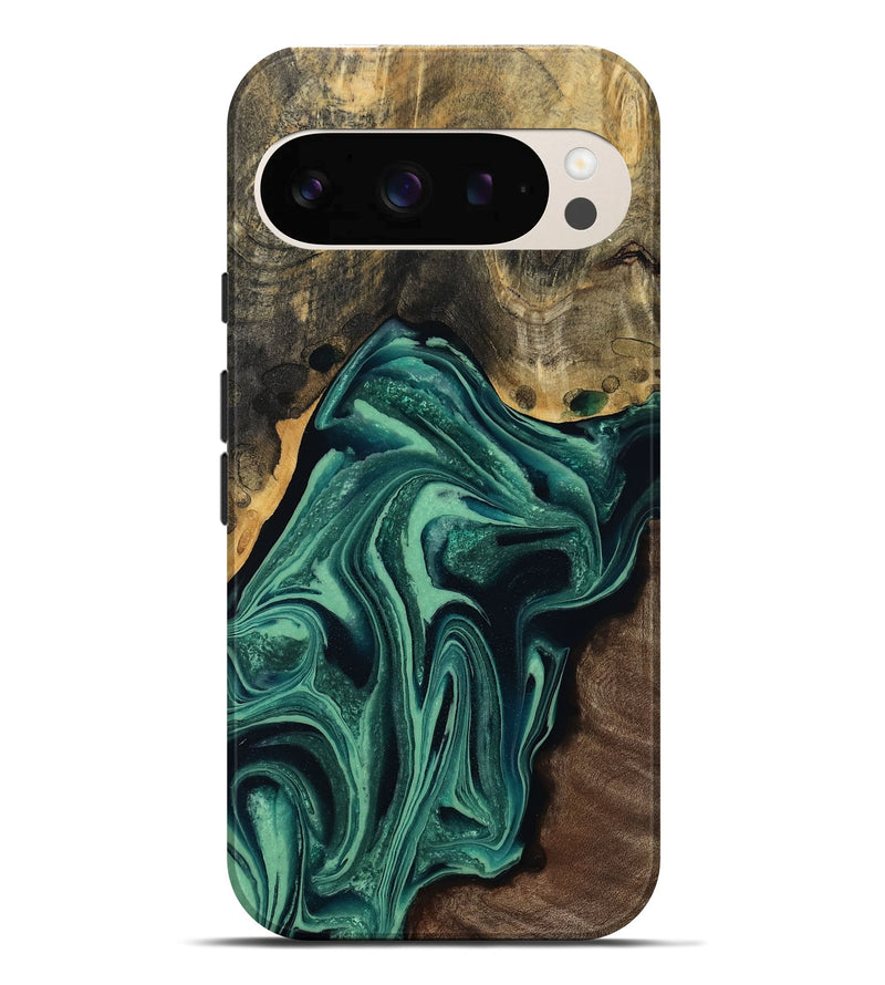 Pixel 10 Pro XL Wood Live Edge Phone Case - Jeff (Green, 808719)