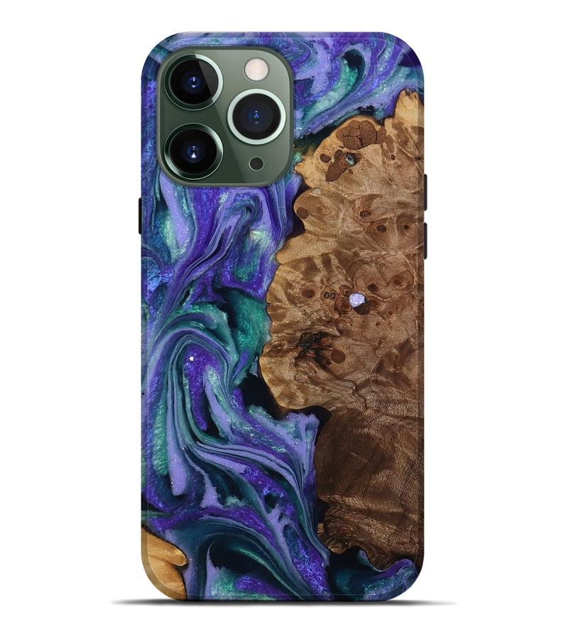 iPhone 13 Pro Max Wood Live Edge Phone Case - Sawyer (Purple, 808720)