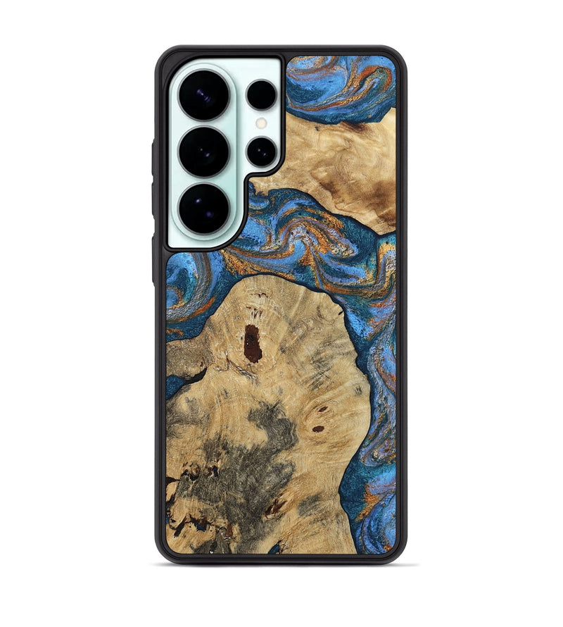 Galaxy S26 Ultra Wood Phone Case - Vernon (Teal & Gold, 808817)