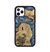 iPhone 11 Pro Wood Phone Case - Vernon (Teal & Gold, 808817)