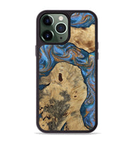 iPhone 13 Pro Max Wood Phone Case - Vernon (Teal & Gold, 808817)