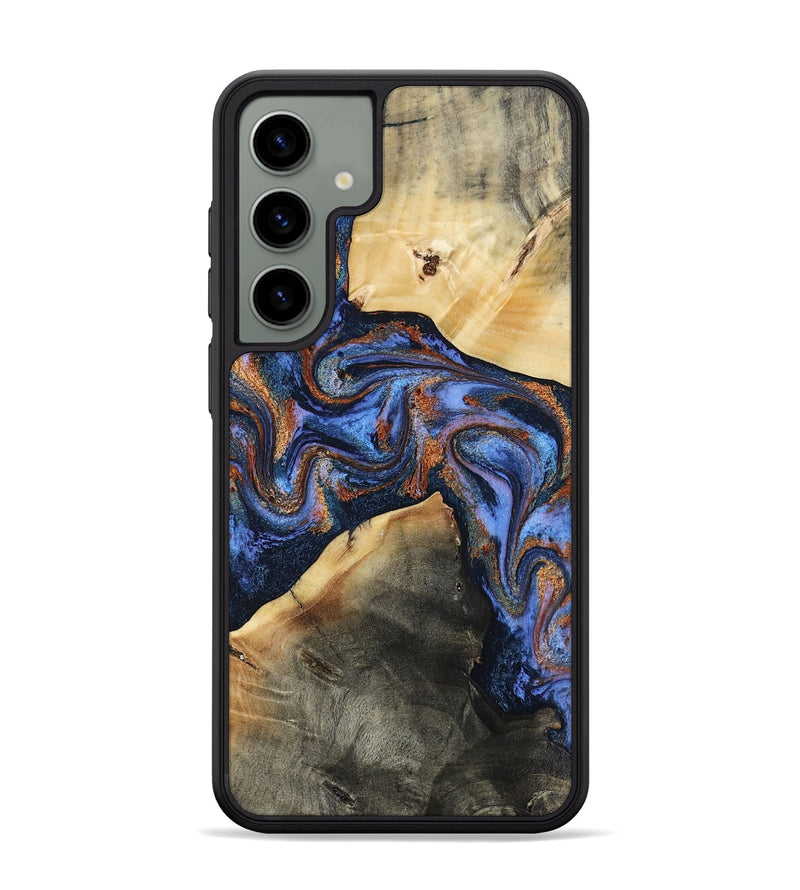 Galaxy S24 Plus Wood Phone Case - Kayla (Teal & Gold, 808822)