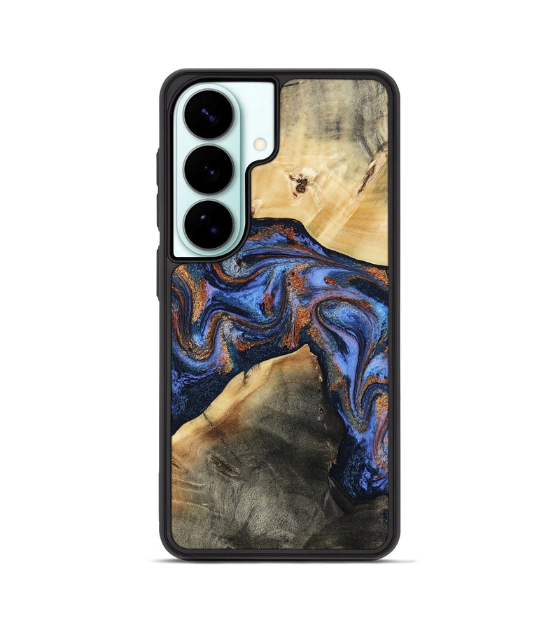 Galaxy S26 Wood Phone Case - Kayla (Teal & Gold, 808822)