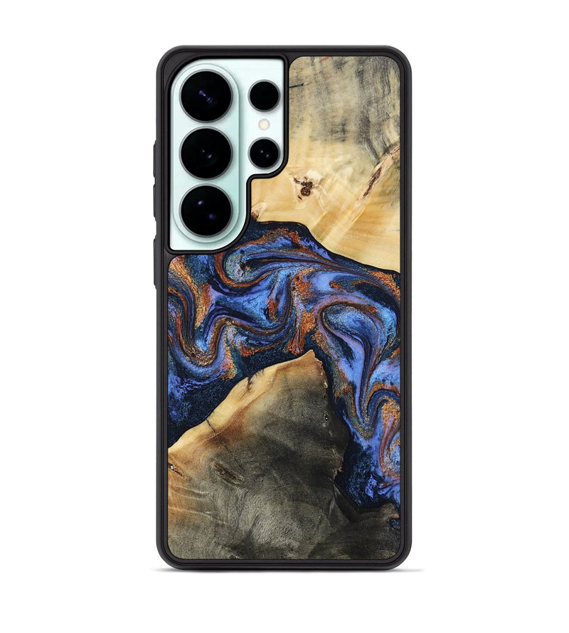 Galaxy S26 Ultra Wood Phone Case - Kayla (Teal & Gold, 808822)