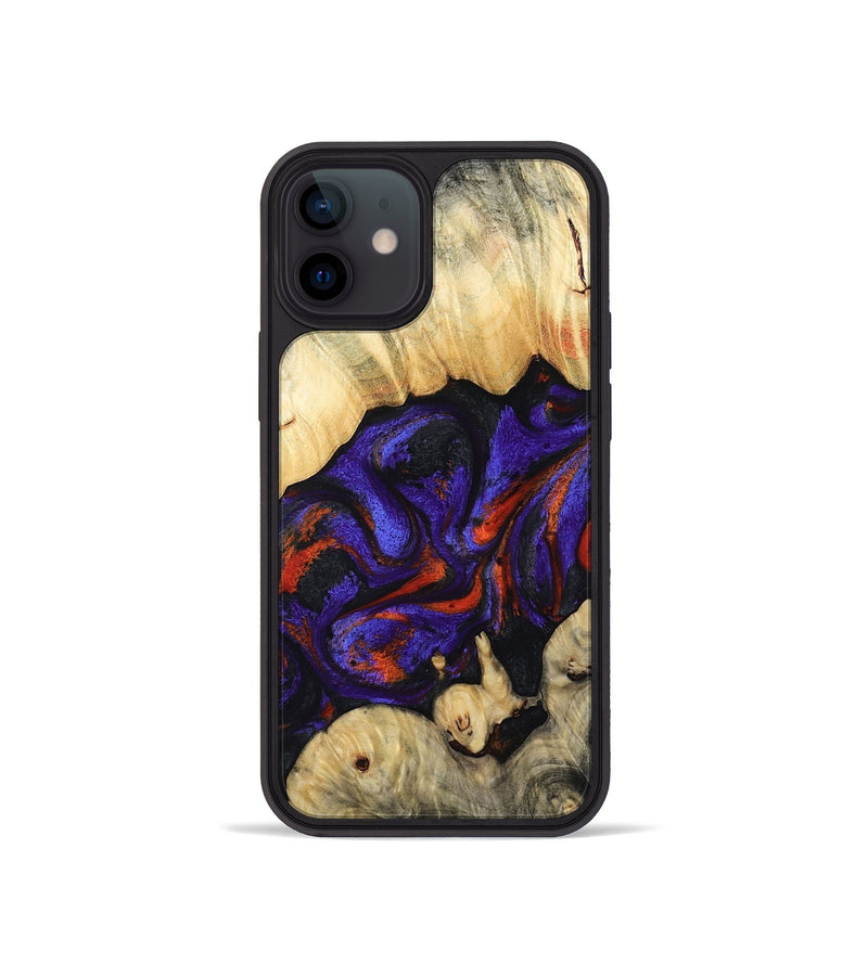 iPhone 12 mini Wood Phone Case - Devin (Purple, 808825)