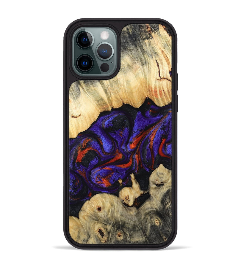 iPhone 12 Pro Max Wood Phone Case - Devin (Purple, 808825)