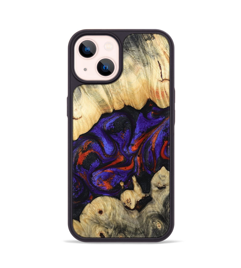 iPhone 14 Wood Phone Case - Devin (Purple, 808825)