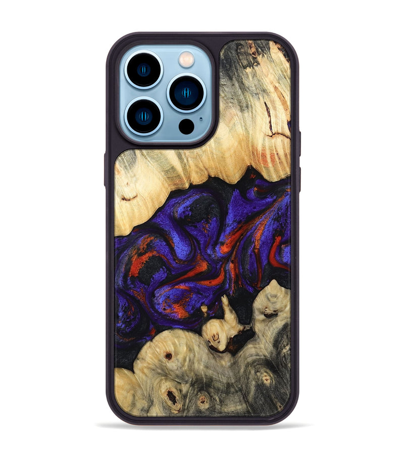 iPhone 14 Pro Max Wood Phone Case - Devin (Purple, 808825)