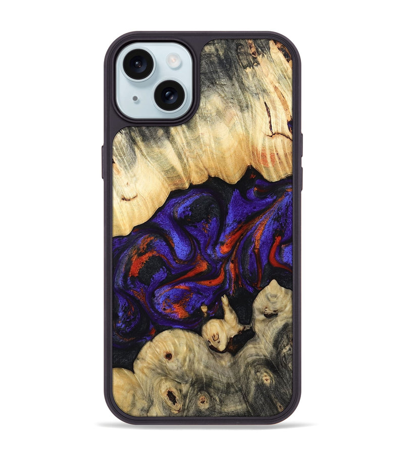 iPhone 15 Plus Wood Phone Case - Devin (Purple, 808825)