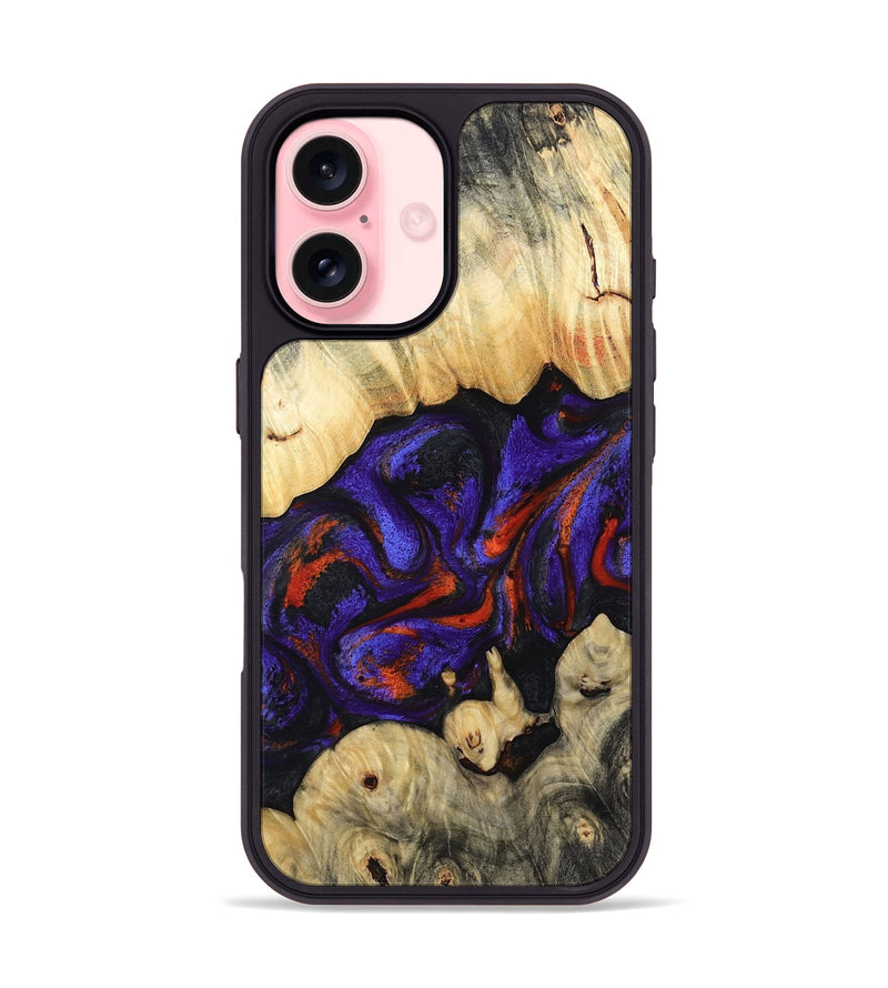 iPhone 16 Wood Phone Case - Devin (Purple, 808825)