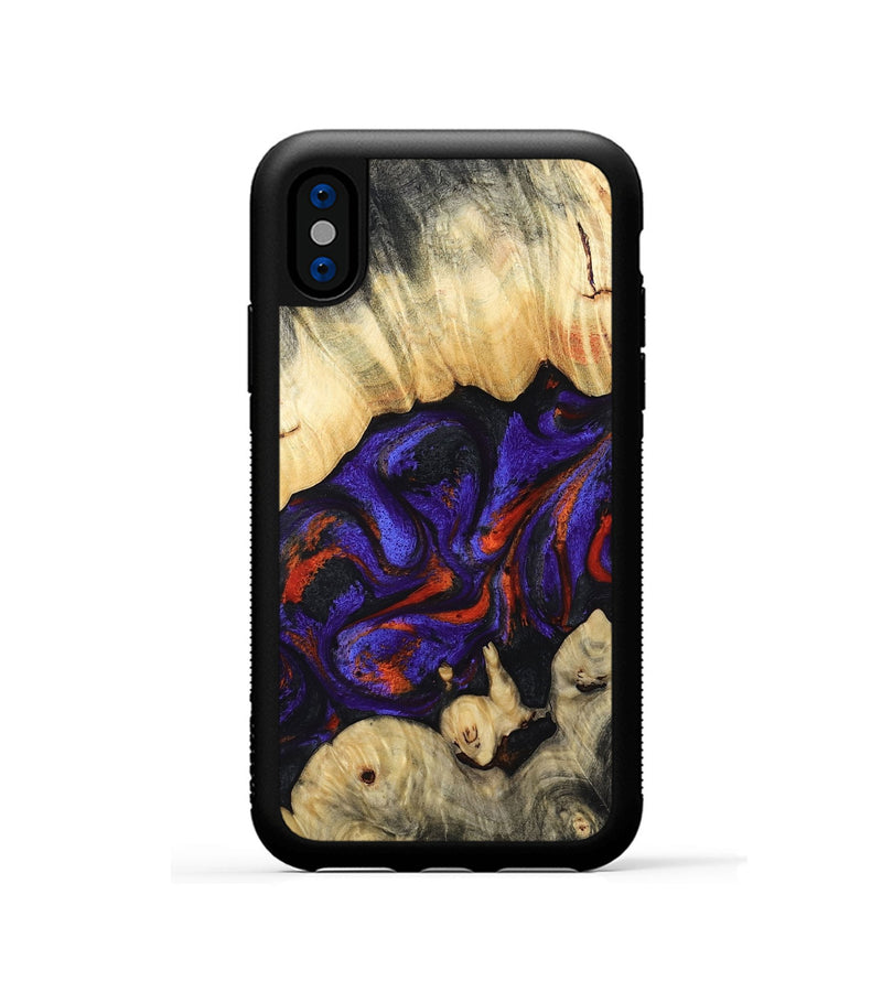iPhone Xs Wood Phone Case - Devin (Purple, 808825)