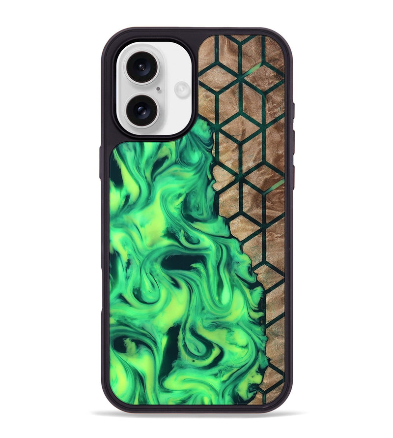 iPhone 16 Plus Wood Phone Case - Mindi (Pattern, 808866)
