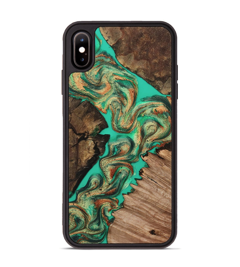 iPhone Xs Max Wood Phone Case - Kenley (Green, 808871)