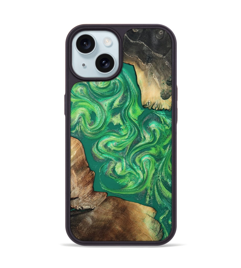 iPhone 15 Wood Phone Case - Sylas (Green, 808873)
