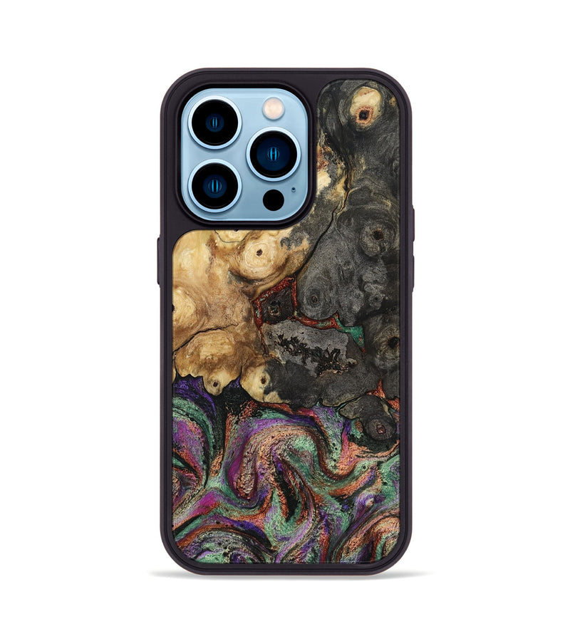 iPhone 14 Pro Wood Phone Case - Janeen (Green, 808874)