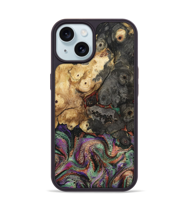 iPhone 15 Wood Phone Case - Janeen (Green, 808874)