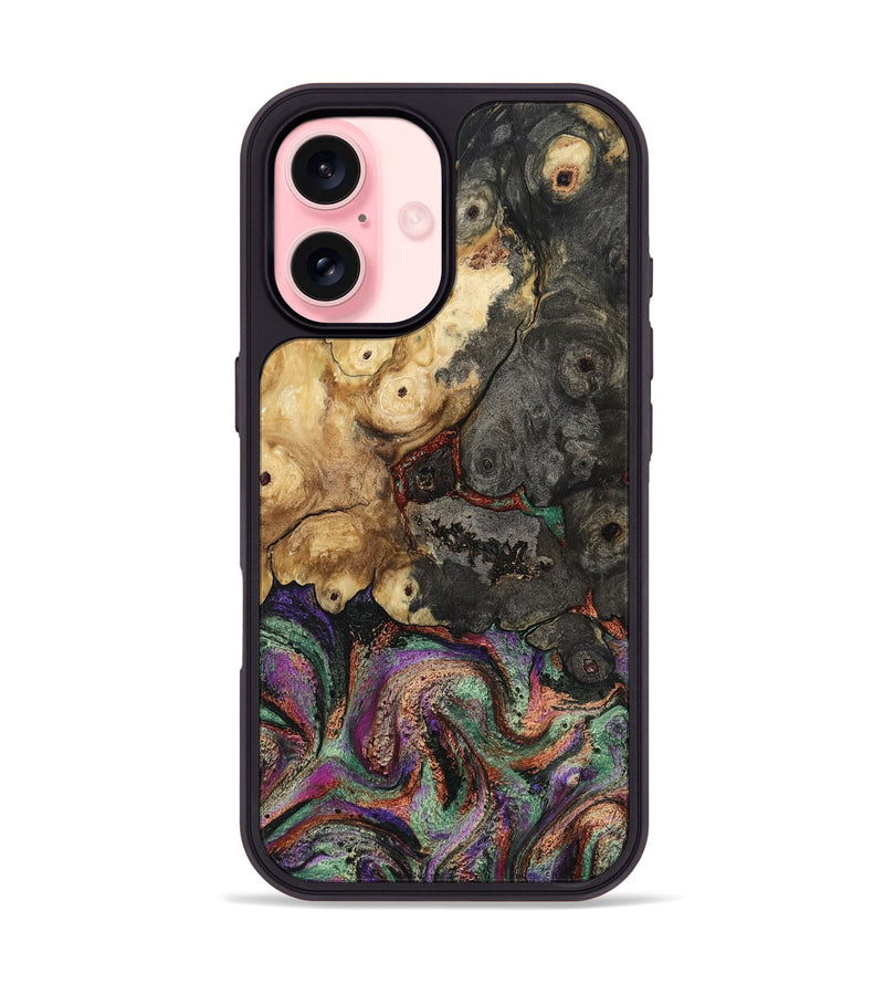 iPhone 16 Wood Phone Case - Janeen (Green, 808874)