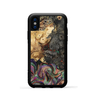 iPhone Xs Wood Phone Case - Janeen (Green, 808874)