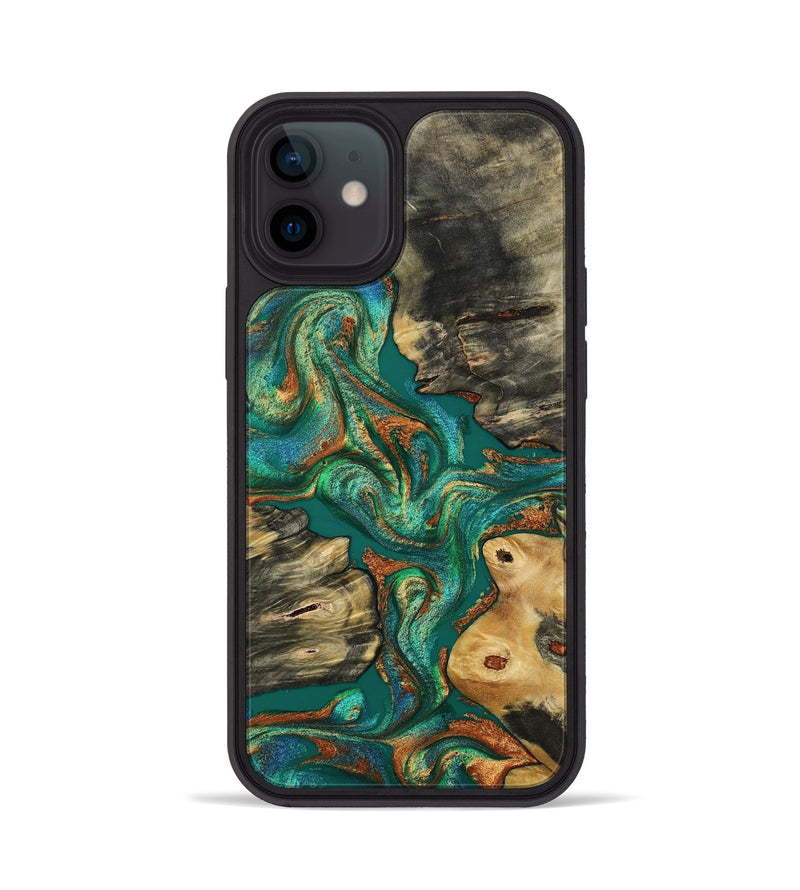 iPhone 12 Wood Phone Case - Adam (Green, 808875)