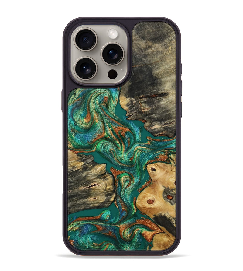 iPhone 16 Pro Max Wood Phone Case - Adam (Green, 808875)