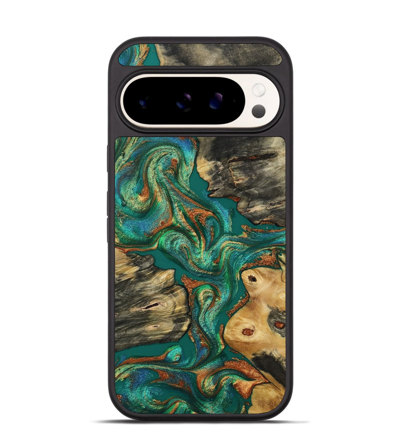 Pixel 9 Wood Phone Case - Adam (Green, 808875)