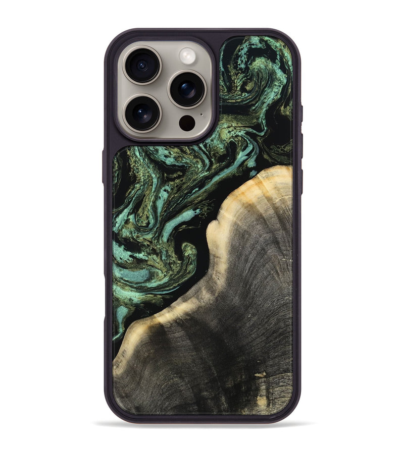 iPhone 16 Pro Max Wood Phone Case - Sharron (Green, 808876)