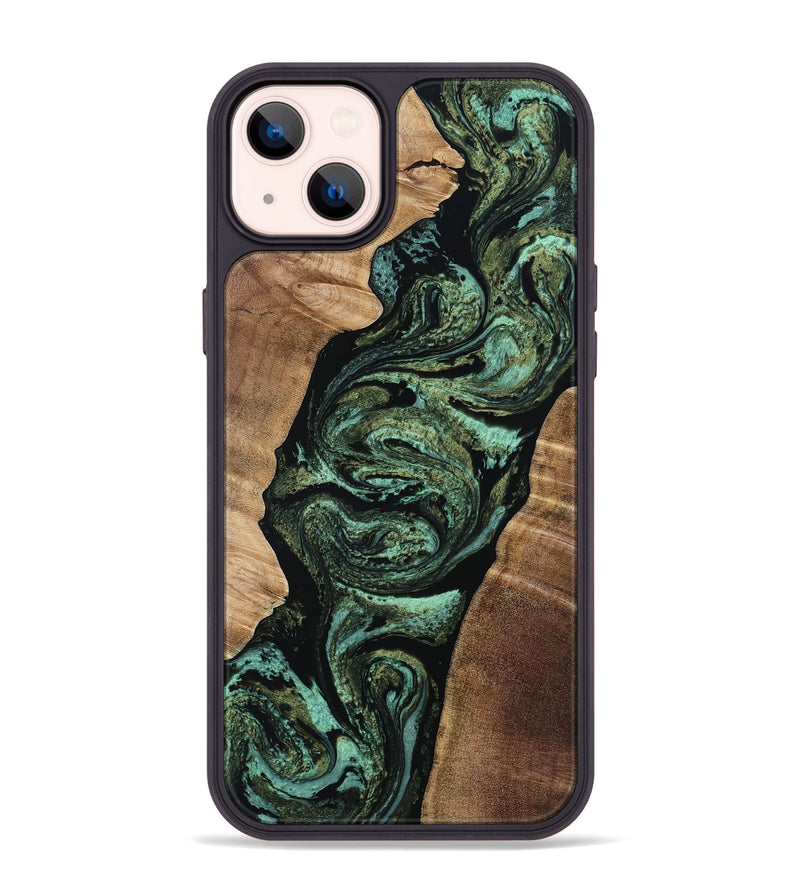 iPhone 14 Plus Wood Phone Case - Gerhard (Green, 808877)