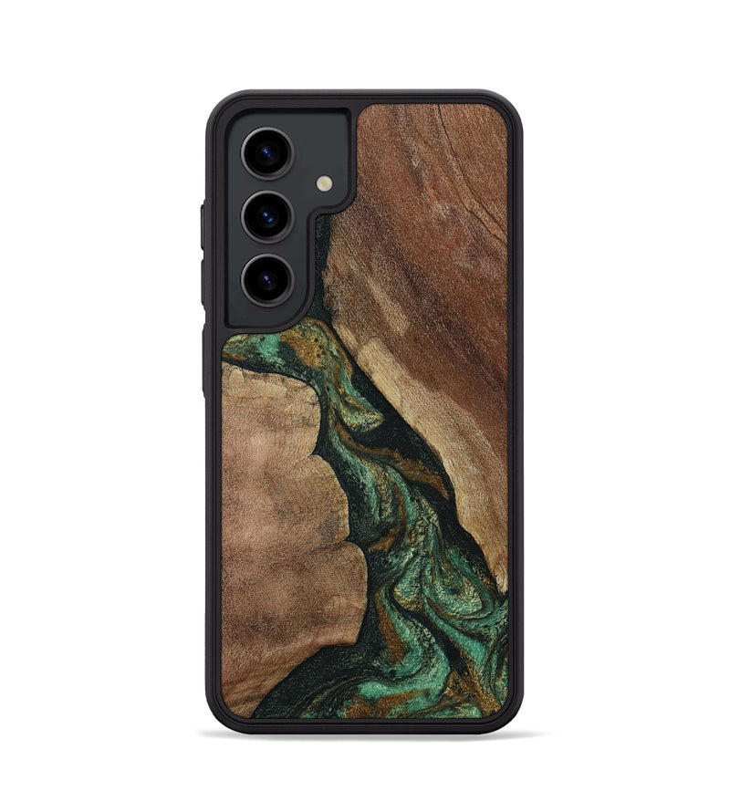 Galaxy S24 Wood Phone Case - Qiana (Green, 808878)