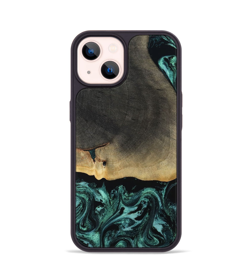 iPhone 14 Wood Phone Case - Alma (Green, 808879)