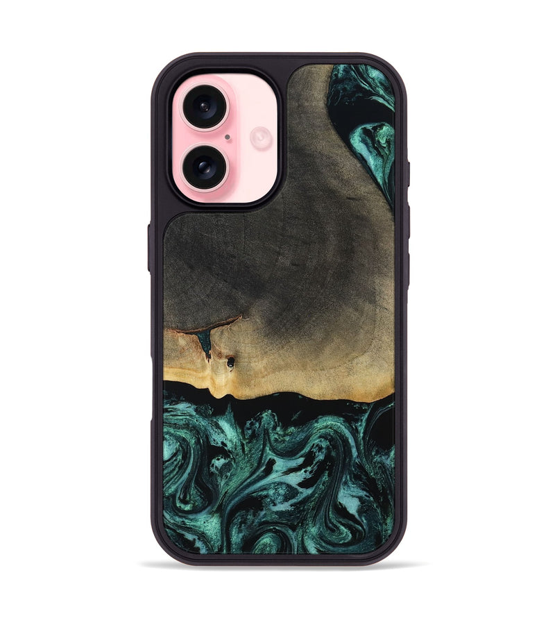 iPhone 16 Wood Phone Case - Alma (Green, 808879)