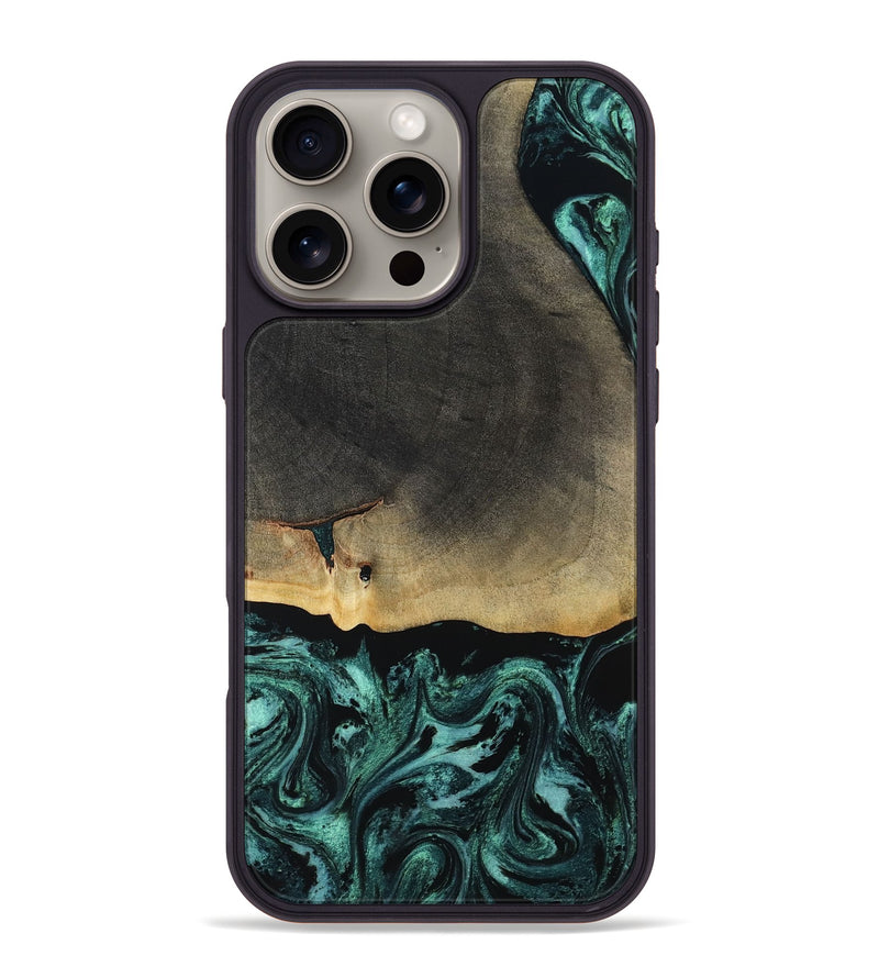iPhone 16 Pro Max Wood Phone Case - Alma (Green, 808879)