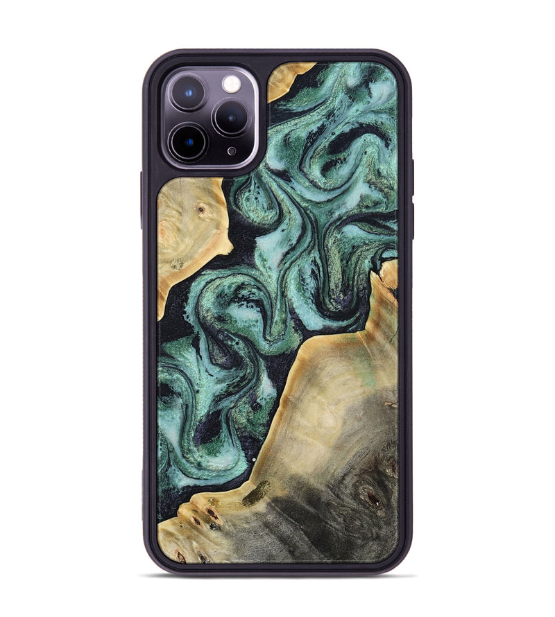 iPhone 11 Pro Max Wood Phone Case - Kory (Green, 808882)